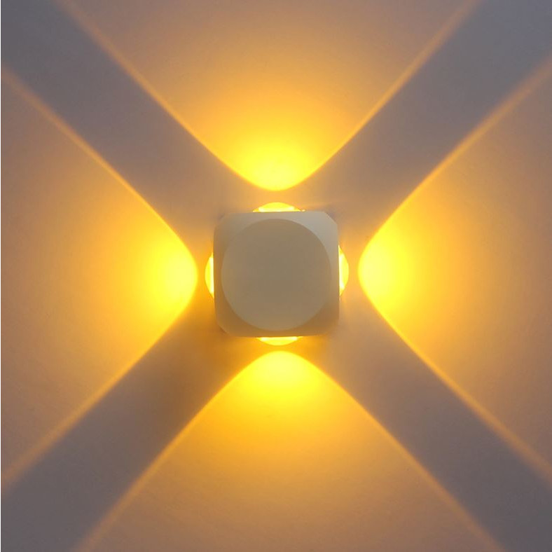Đèn Tường Led Silk Trang Trí Nội Thất Sang Trọng, Tinh Tế. - Thân Trắng Ánh Sáng Vàng