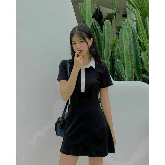 ĐẦM CỔ POLO, ĐẦM ĐEN CỔ POLO