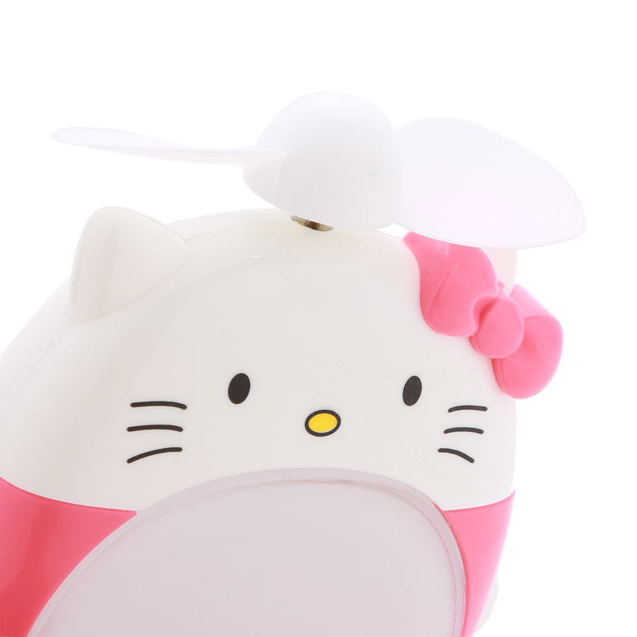 Quạt Sạc Mini - Kitty Đỏ