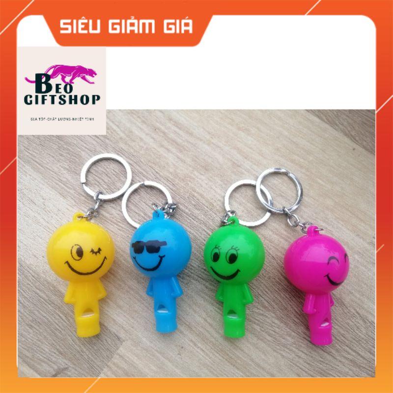 MÓC KHÓA CÒI MẶT CƯỜI DỄ THƯƠNG CÓ ĐÈN NHÁY