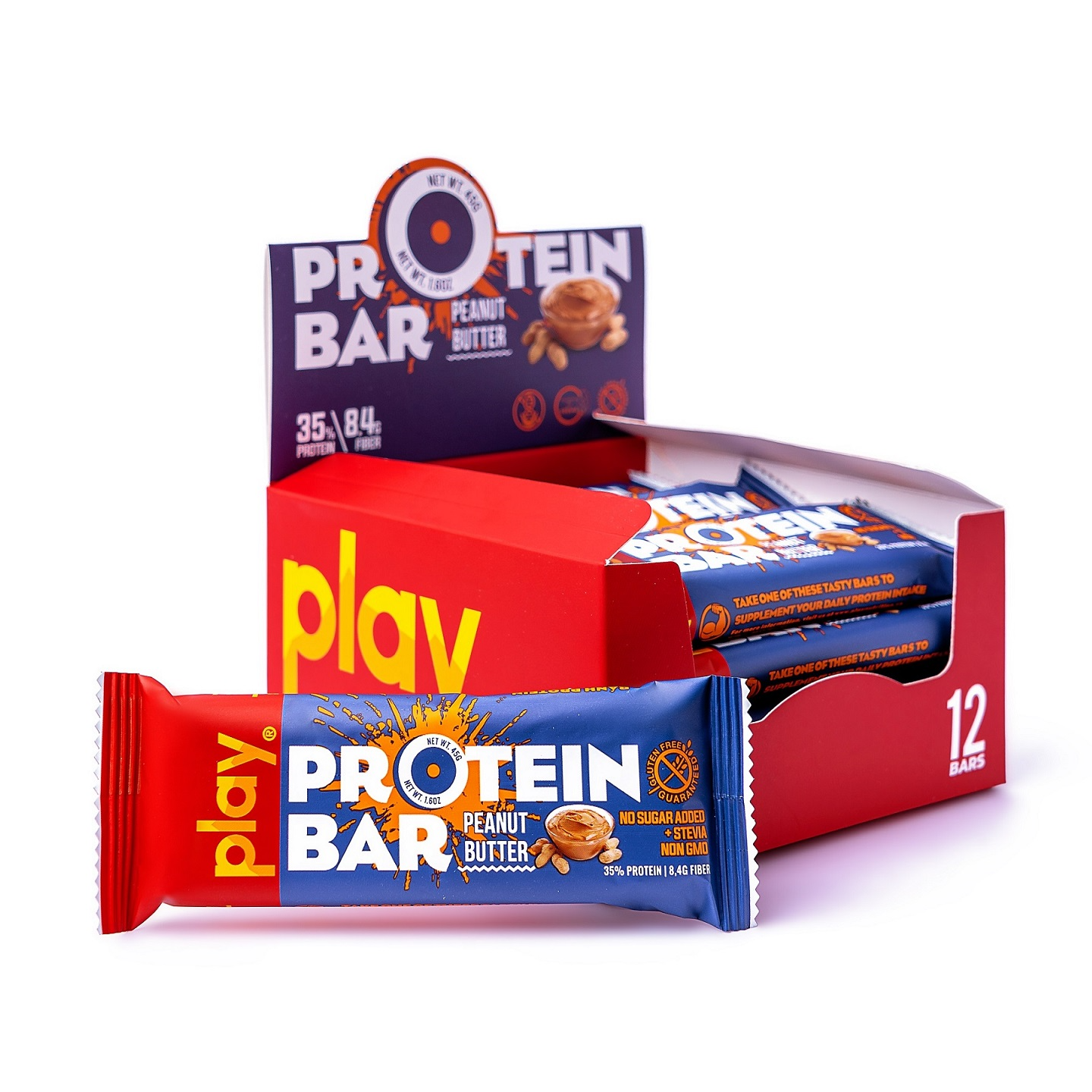 Hộp 12 Thanh Protein PLAY Vị Bơ Đậu Phộng