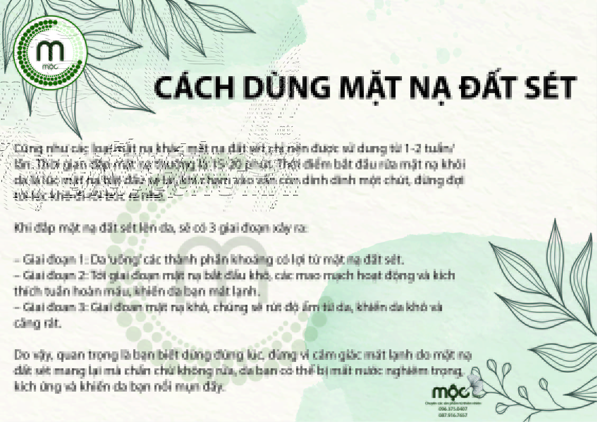 Bột Đất Sét Xanh đắp mặt nguyên chất từ thiên nhiên 100ml handmade
