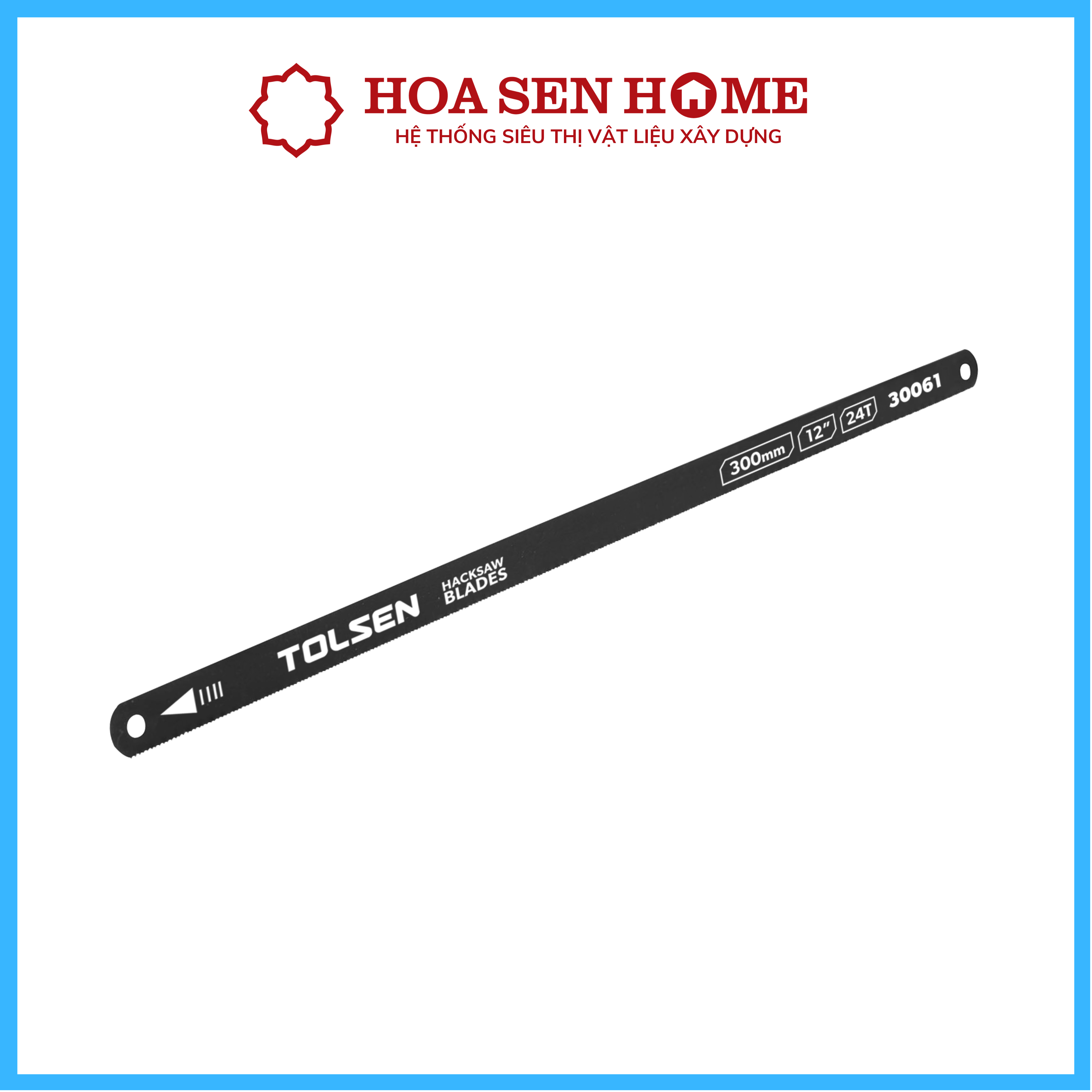 Lưỡi cưa đen (10 lưỡi) 30061 TOL số lượng răng 24T, chất liệu thép cacbon xử lý nhiệt, màu đen, kích thước 300 x 12 mm / 12 &quot;&quot;x 1/2&quot;&quot; - Hoa Sen Home - Hàng chính hãng