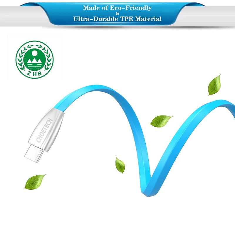 Dây cáp sạc Type-C sạc nhanh 2.4A CHOETECH AC012 cho Smartphone / iPad Pro hỗ trợ truyền dữ liệu 480Mbps - Hàng nhập khẩu