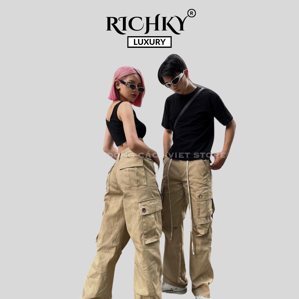 [Mã INBAU300 giảm 10% đơn 250K] Quần Kaki Cargo Pant Túi Hộp Ống Suông Richky Màu Nâu Q333