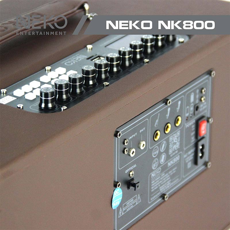 Loa Karaoke Xách Tay Neko NK800 (Công Suất 120W, Kèm 2 Micro Không Dây UFH) - Hàng Chính Hãng