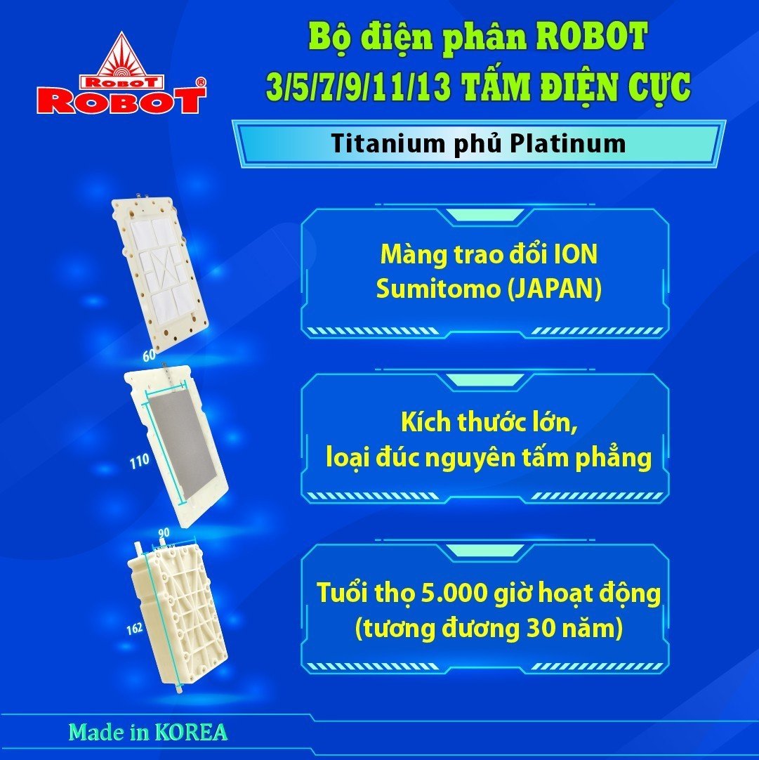 Máy Lọc Nước Điện Giải Ion Kiềm ROBOT UHC 4511 Mẫu Tủ Để Bàn Nóng Lạnh Nguội - Hàng Chính Hãng