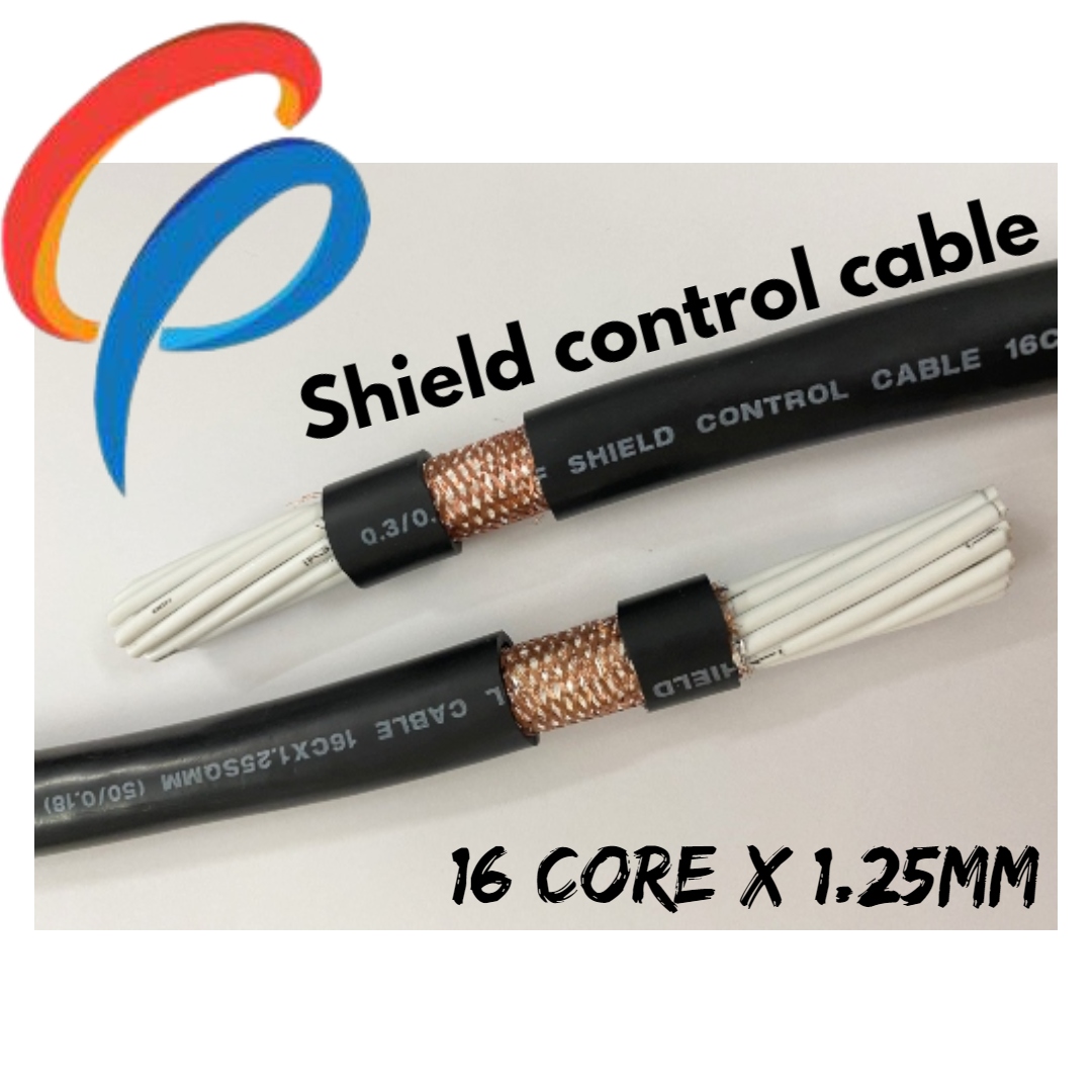 Cáp điều khiển 16 lõi x 1.25mm có lưới chống nhiễu điện áp 500 volt vỏ bọc pvc