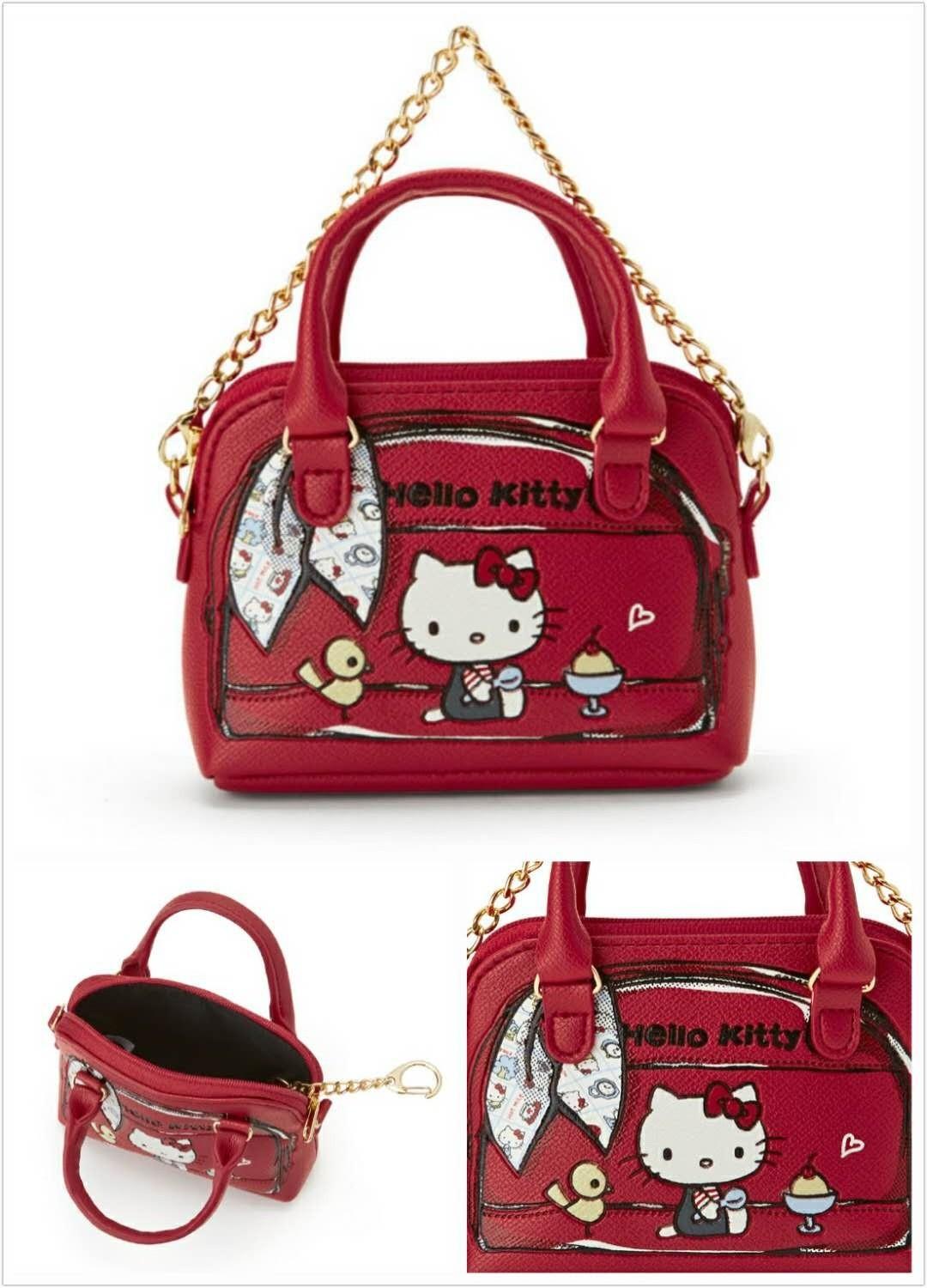 Sanrio Hello Kitty Mini Dây Túi Xách Pu Túi Đựng Mỹ Phẩm Tiền, Lưu Trữ Di Động Túi Dễ Thương Ly Hợp