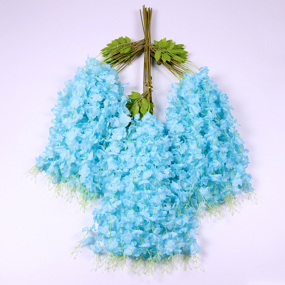 Hoa tử đằng giả chiều dài 110cm Bông giả cao cấp trang trí decor phòng khách chụp ảnh