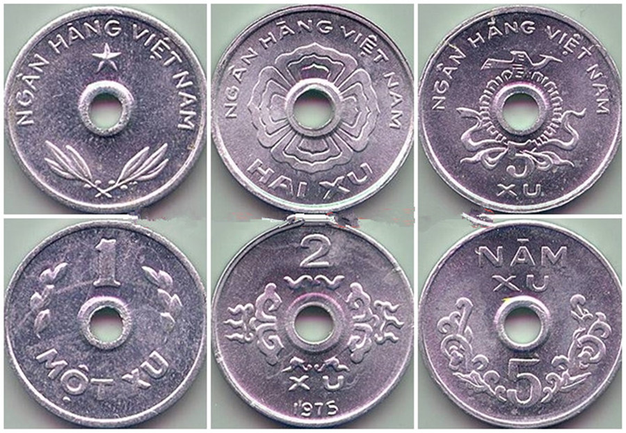 Bộ 6 xu Việt Nam 1975 XVN1975