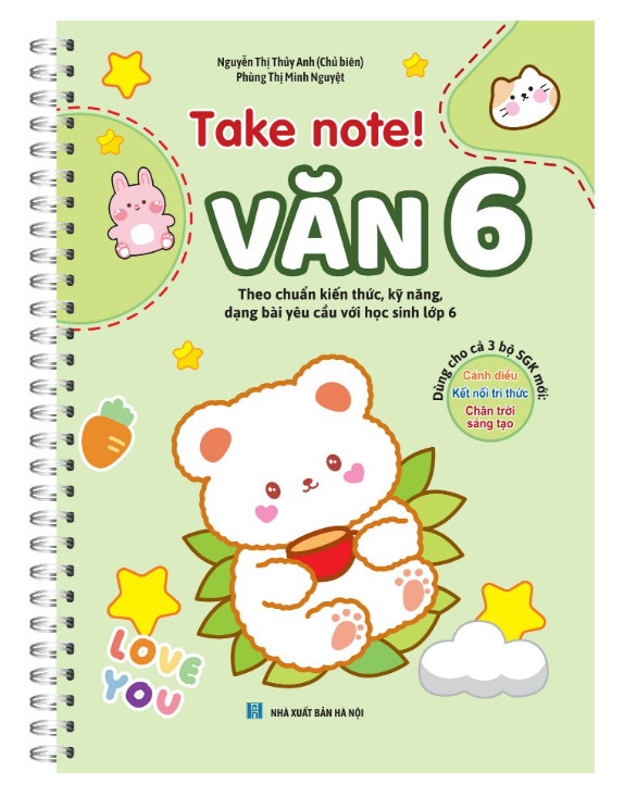 sách - COMBO 2C TAKE NOTE! Văn 6 (CÓ lò xo) và 360 động từ bất quy tắc (bản màu)