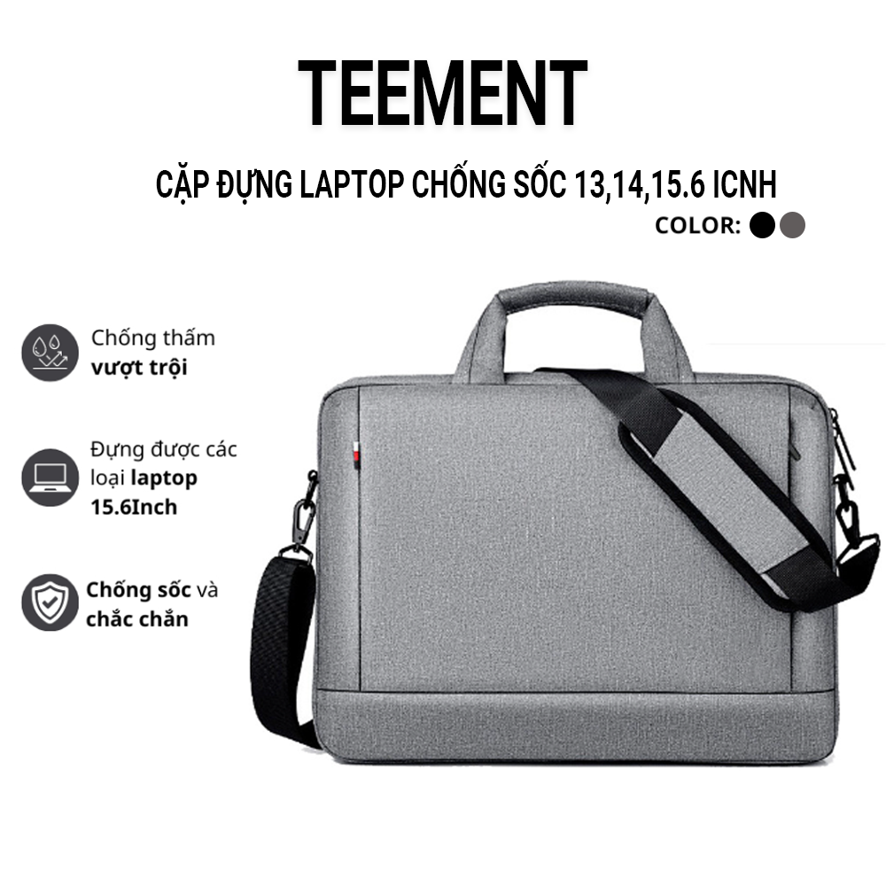 Cặp Đựng Chống Sốc Cao Cấp Teement, Chống Nước, Chống Xước, Dành Cho Laptop 13,14,15.6icnh - Hàng Chính Hãng