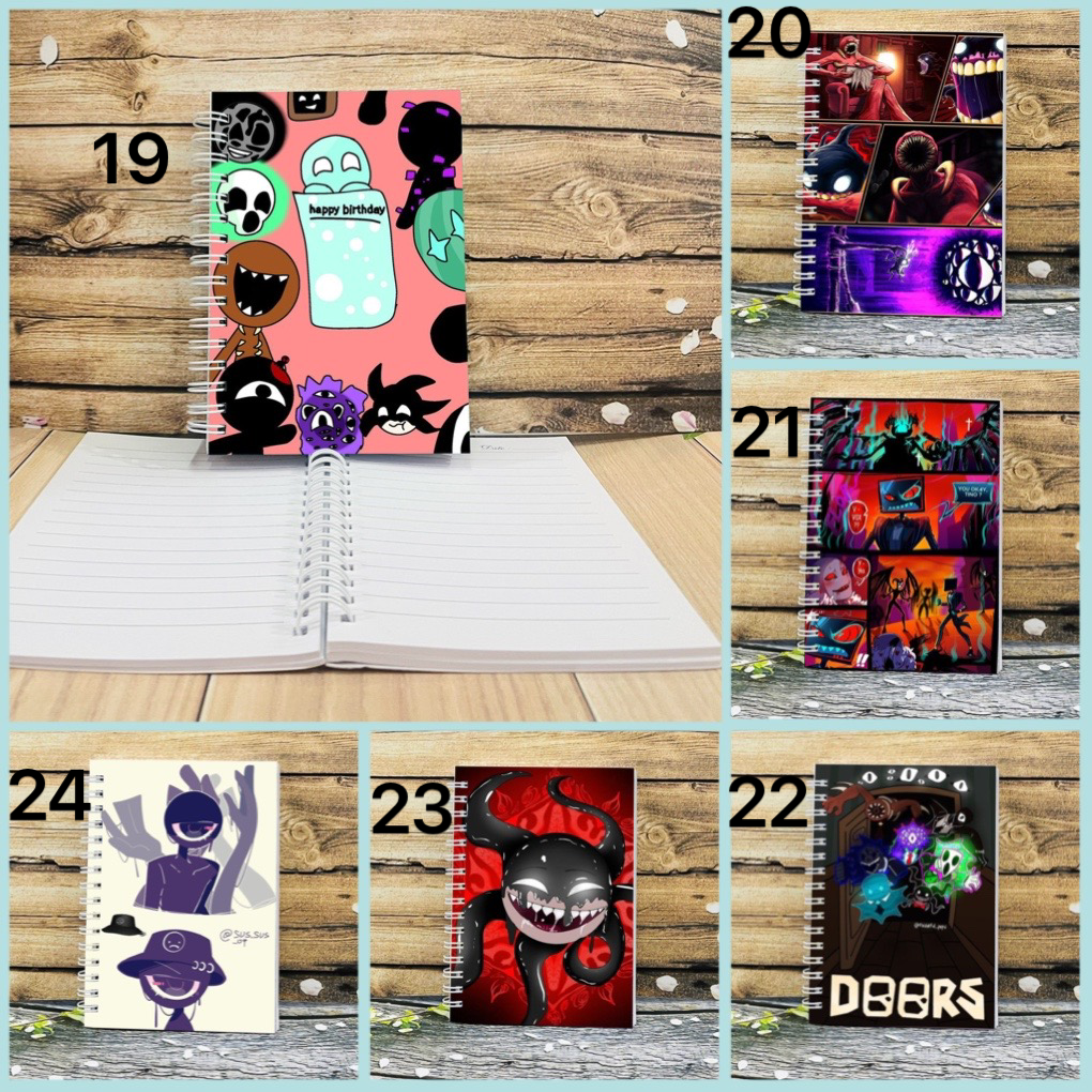 Sổ tay Roblox Doors Ambush figure seek hide Rush Eyes Halt Jack Glitch / sổ viết hình Roblox Doors Ambush figure seek hide Rush Eyes Halt Jack Glitch