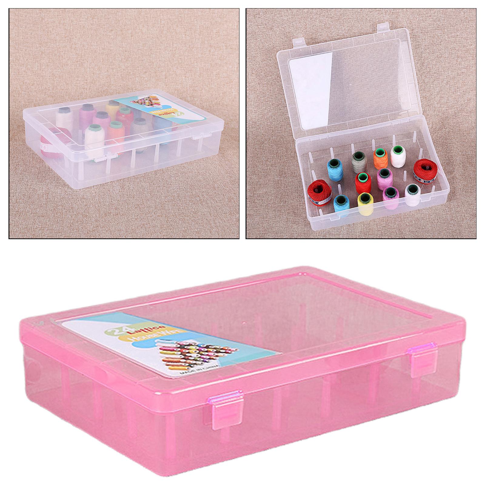 Sewing Thread Storage Box Organiser Case Durable 42 Pillars Organizer