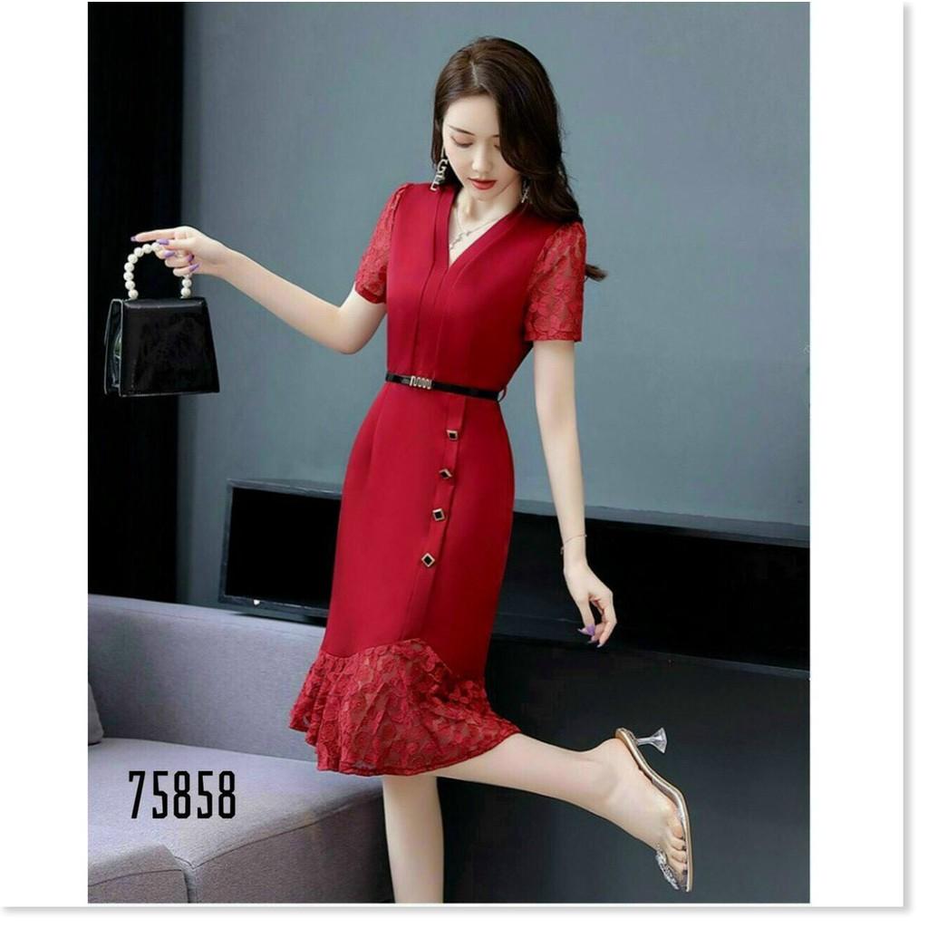 ĐẦM VOAN LỤA ÔM NỮ SIÊU XINH KÈM NỊT TÔN DÁNG CHO QUÝ CÔ KHANH AN STORE