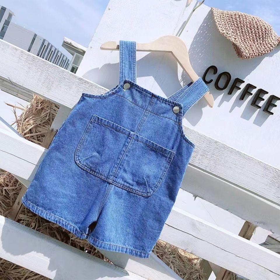 BY15 Size80-120 (6-23kg) Set yếm bé trai (Yếm jean + áo thun) Quần áo trẻ em hàng quảng châu