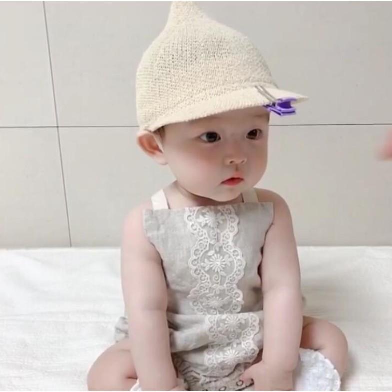 Mũ cói củ tỏi cho bé (6-18m) MH08 Mimo baby