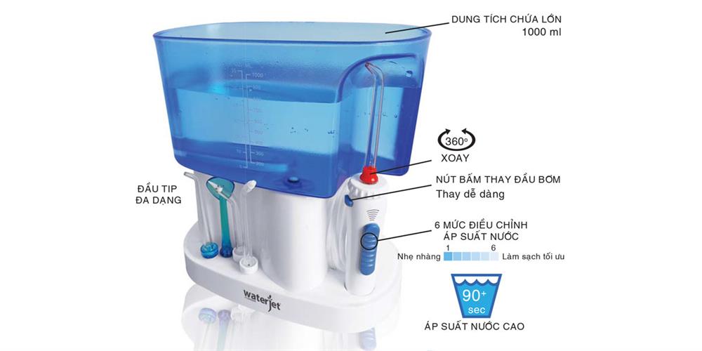 [CHÍNH HÃNG] Máy Tăm Nước Gia Đình Waterjet Flosser Classic | Chính Hãng USA -VT0040