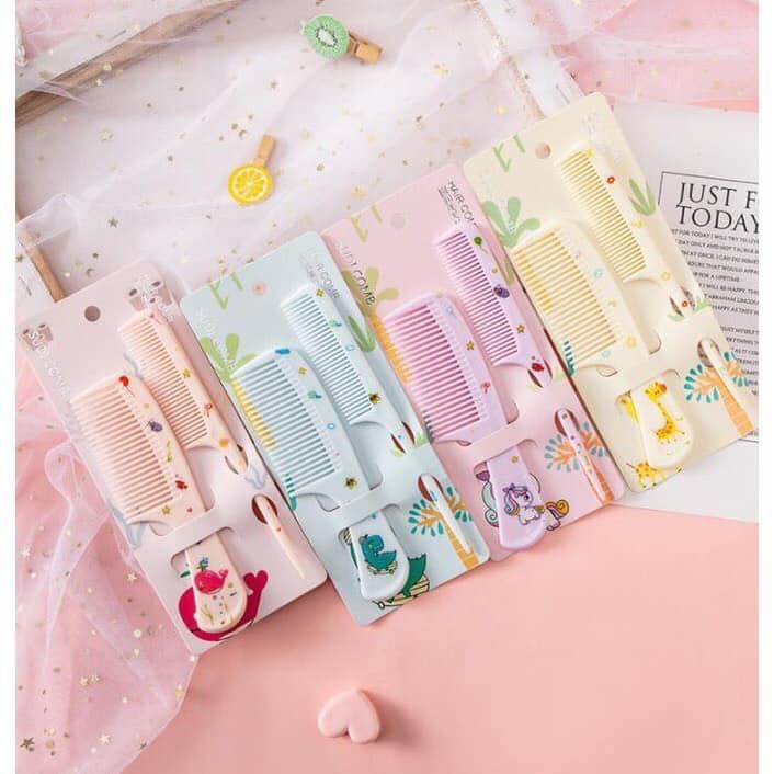 SET 2 LƯỢC CHẢI ĐẦU CUTE ĐÁNG YÊU HÀN QUỐC