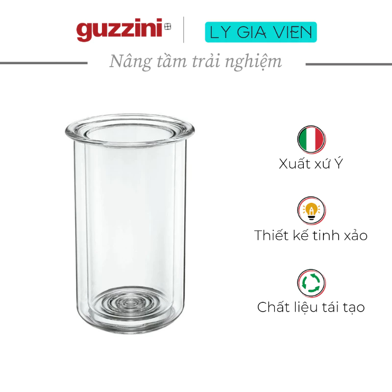 Bình Giữ Lạnh Rượu Guzzini Thermal Bottle Holder - 2 Lớp Cách Nhiệt - Thiết Kế Trong Suốt & Dày Dặn - Giữ Rượu Ở Nhiệt Độ Hoàn Hảo Thích Hợp Cho Mọi Bữa Tiệc