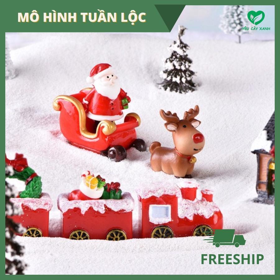 Mô Hình Tuần Lộc, Xe Kéo Của Ông Già Noel - Phụ Kiện Trang Trí Tiểu Cảnh
