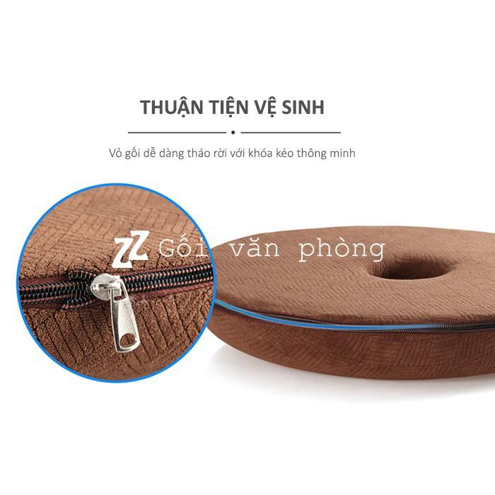 BẢO HÀNH 3 NĂM - Gối Lót Ghế Cho Người Bệnh Trĩ, Đau Xương Cụt, Chống Ê Nhức Mông Cao Su Non  ZURI PILLOW - GLM06