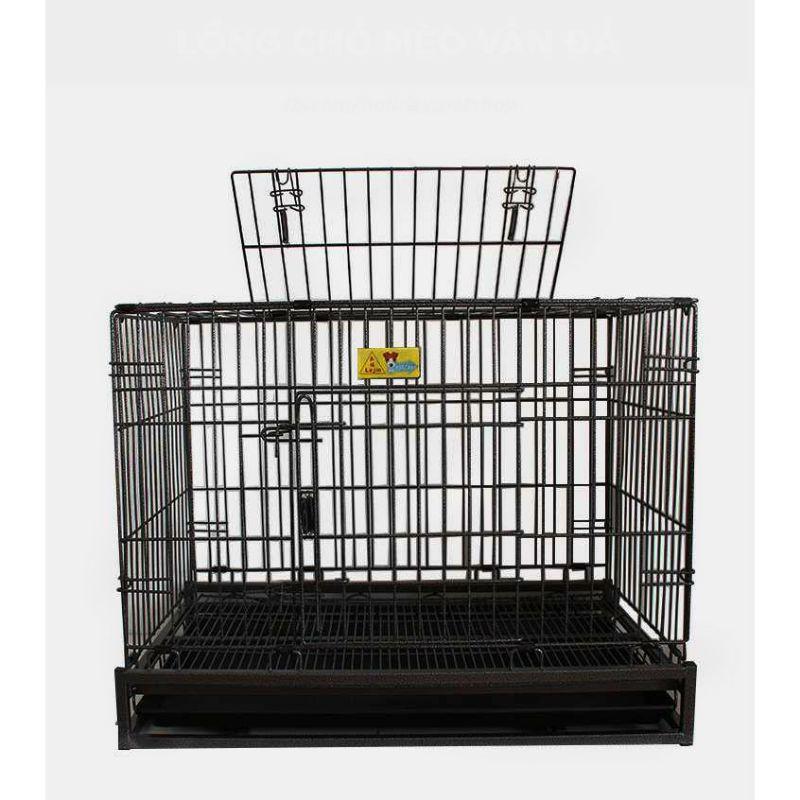 Lồng vân đá sơn tĩnh điện cho chó mèo sz L 76x47x57