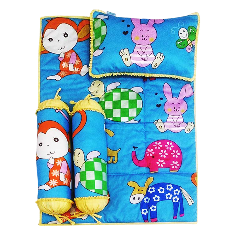 Bộ 4 Món Ga Gối Cho Bé Sleep Baby Monkey &amp; Friends - F105