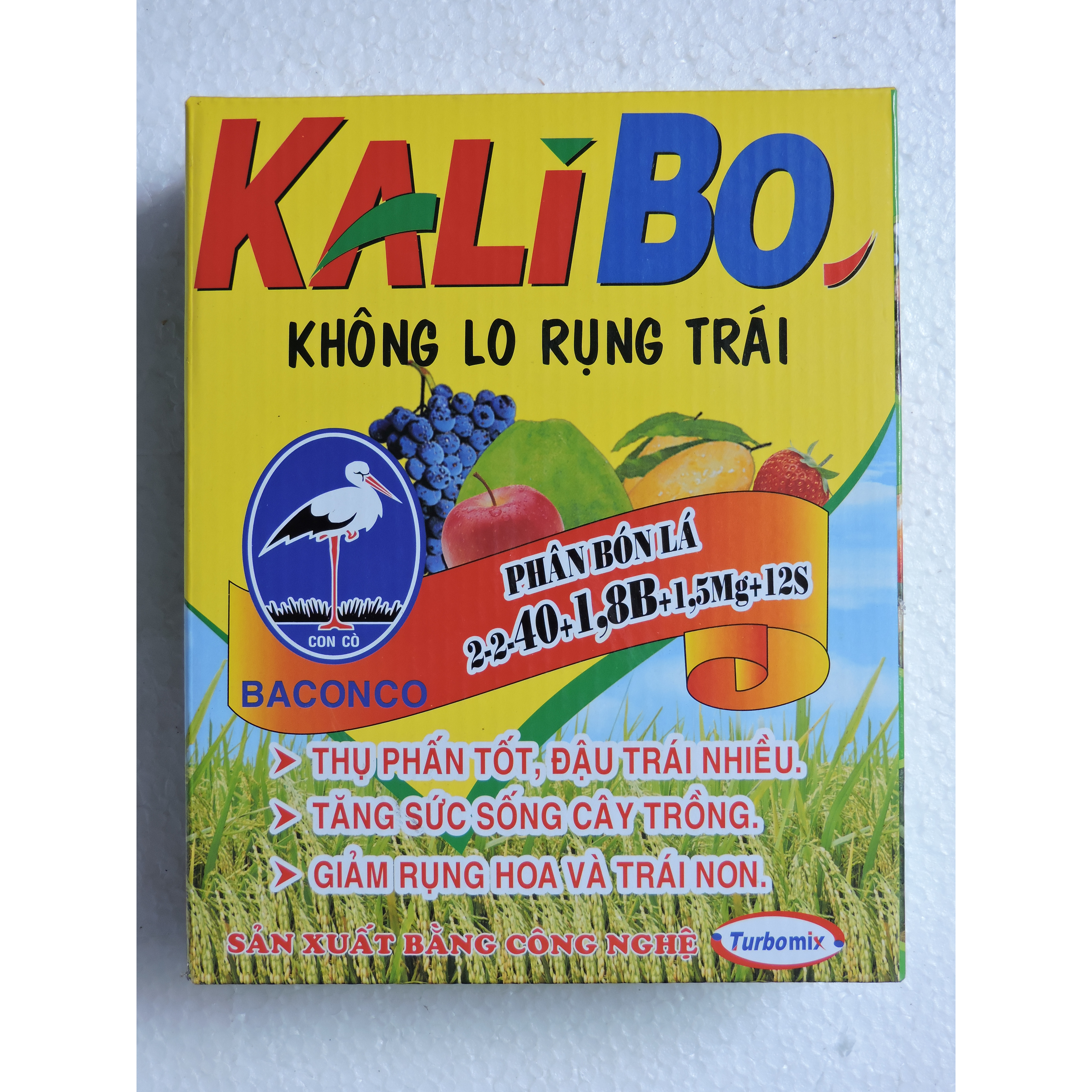 HỘP 1KG PHÂN BÓN LÁ CHỐNG RỤNG TRÁI NON KALIBO, GIÚP CÂY THỤ PHẤN TỐT, ĐẬU TRÁI NHIỀU, TĂNG SỨC SỐNG CÂY TRỒNG , GIẢM RỤNG HOA VÀ TRÁI NON