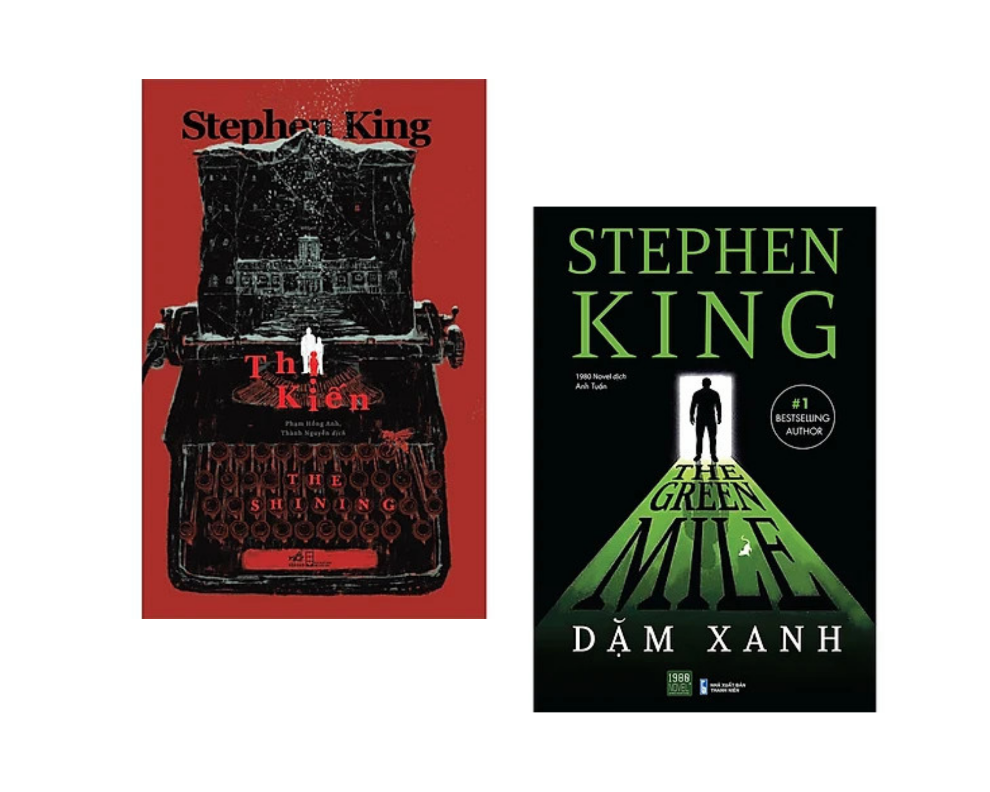 Combo 2 Cuốn Của Stephen King: The Shining - Thị Kiến + Dặm Xanh (Tặng Kèm Bookmark Thiết Kế)