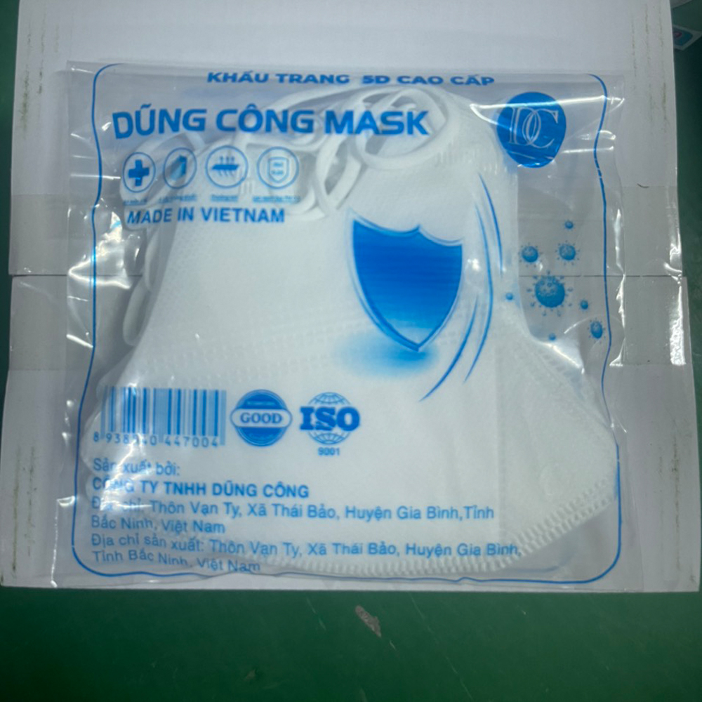 Thùng 100 khẩu trang 5D tiêu chuẩn y tế 3 lớp DC MASK