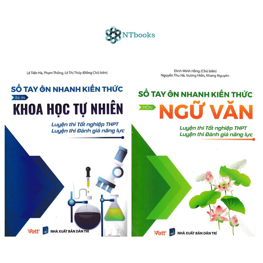 Sách Sổ Tay Ôn Nhanh Kiến Thức Môn Ngữ Văn + Khoa học tự nhiên - Bộ 2 cuốn