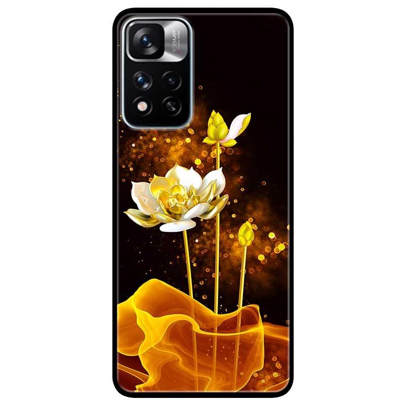 Ốp lưng dành cho Xiaomi Redmi Note 11 Pro 5G  mẫu Sen Trắng Vàng 1