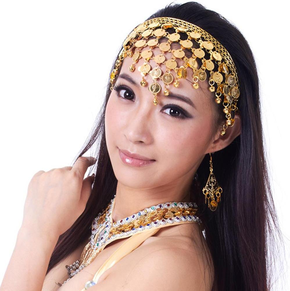 Yotijar Múa Bụng Đầu Mũ Trụ Kẹp Tóc Đồng Tiền Trang Sức Phụ Kiện Tóc 2 Gói