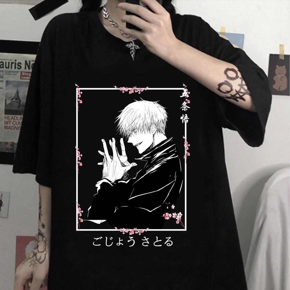 HOT - Mẫu áo thun Gojo Satoru Anime Jujutsu Kaisen độc đẹp giá rẻ cổ tròn tay ngắn cực chất