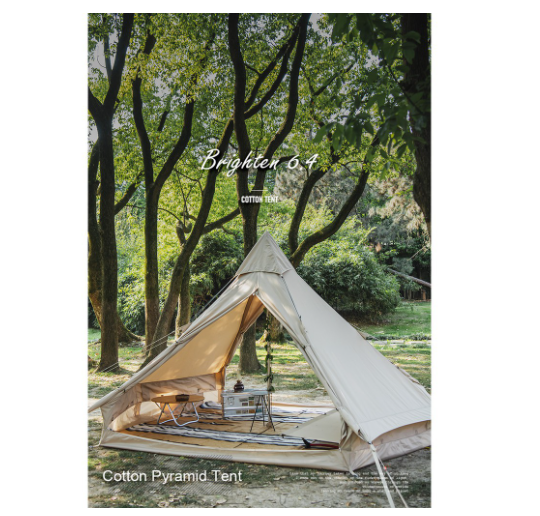 Lều cotton Brighten 6.4 Glamping NatureHike NH20ZP004 dành cho 3-4 người