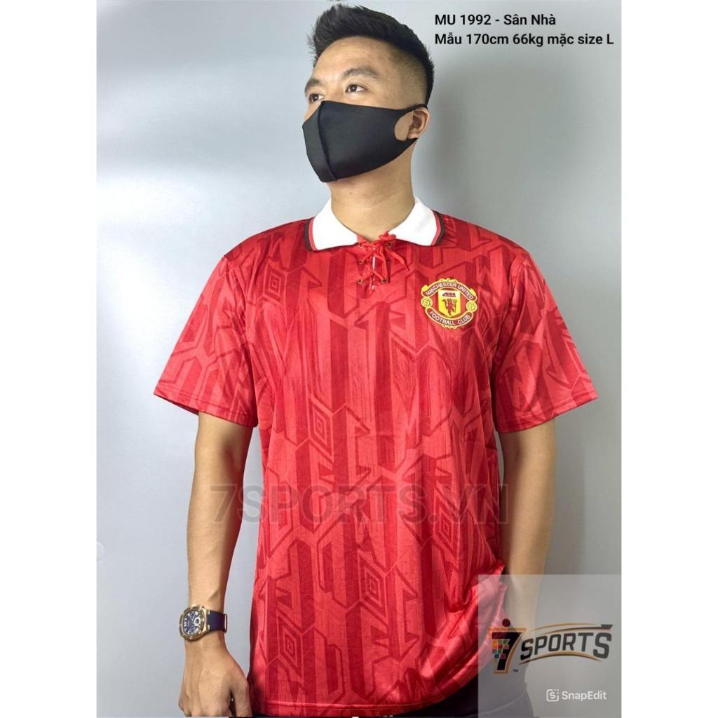 Áo Bóng Đá Retro Manchester United 1992 - Sân Nhà bản cao cấp vải Cotton Polyester
