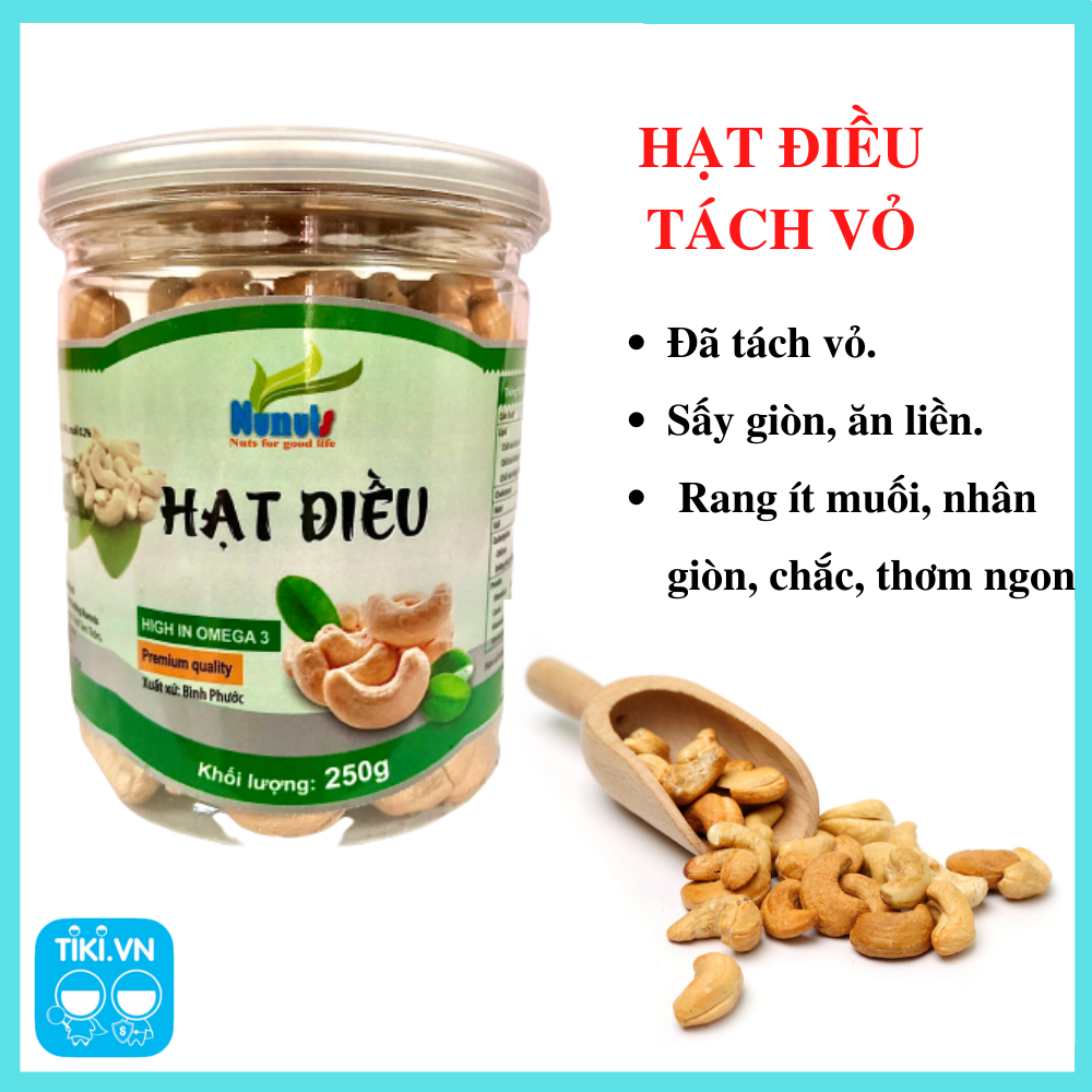 HẠT ĐIỀU TÁCH VỎ LOẠI NGUYÊN HẠT LOẠI 1 NUNUTS