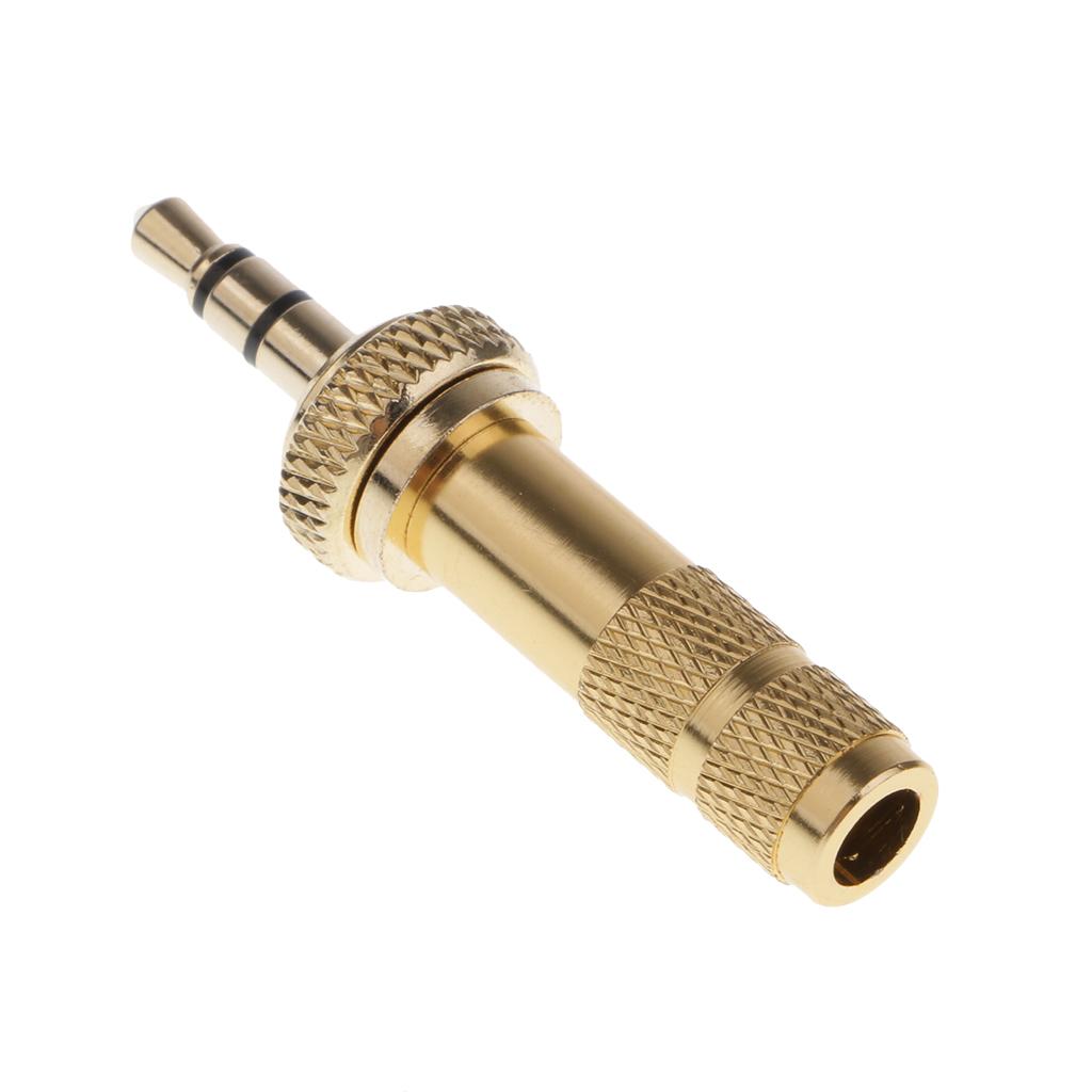 3.5mm Screw Lock Stereo Jack Male Plug Metal Audio Solder Adapter