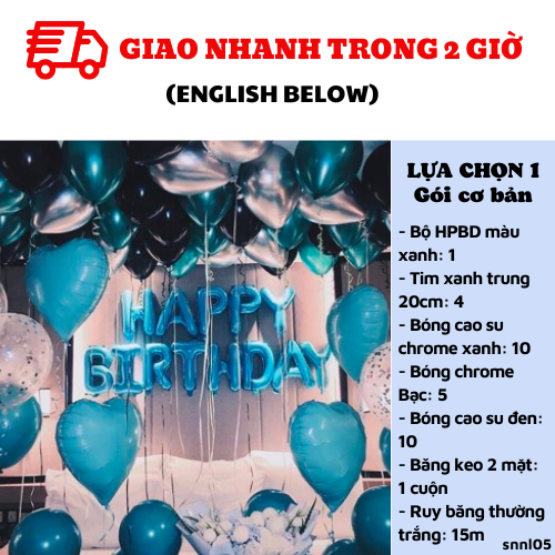 Bộ bong bóng trang trí sinh nhật người lớn SNNL05