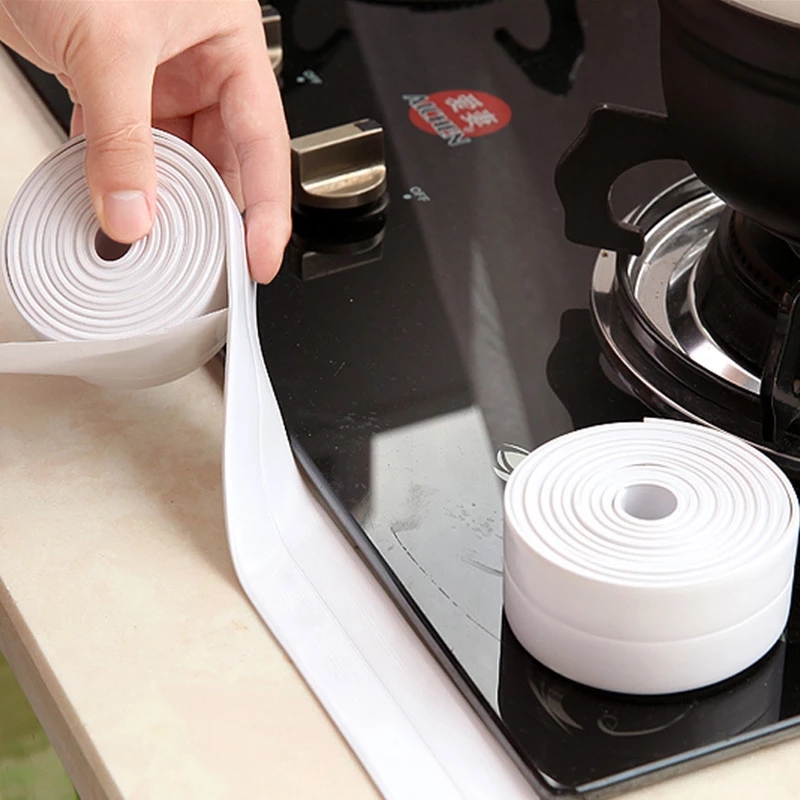 Miếng dán viền bồn rửa bằng PVC chống thấm nước tiện lợi dành cho nhà bếp/ nhà tắm