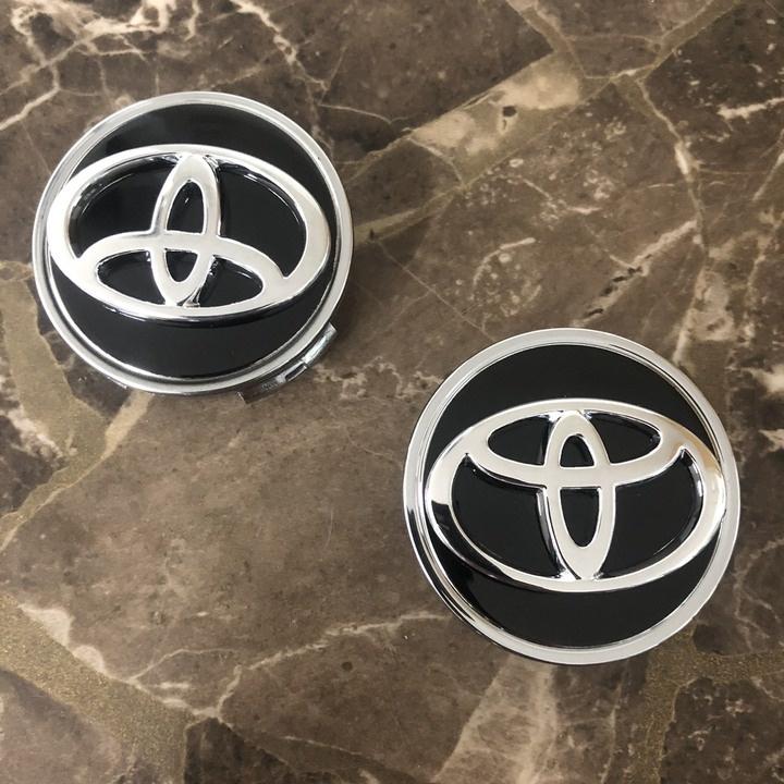 Logo chụp mâm, ốp lazang bánh xe ô tô Toyota đường kính ngoài 53MM