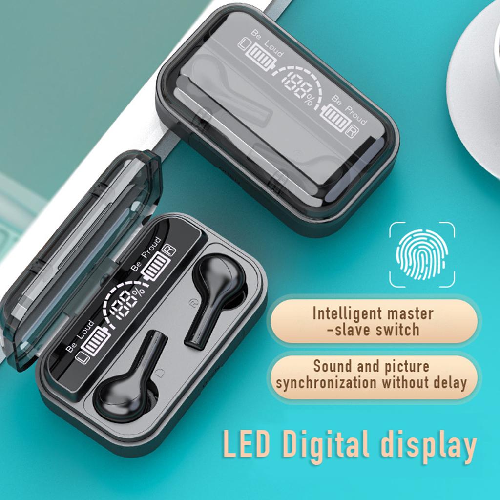 Bluetooth Earphone Noise Canceling Earphones V5.0 Stereo IPX5 Waterproof Headphones Bluetooth Earphones in Ear with Charging Case