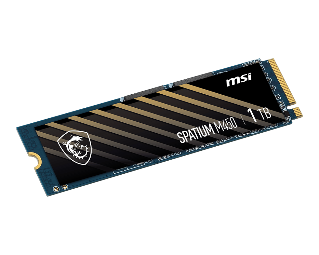 Ổ cứng SSD MSI SPATIUM M450 | PCIe , Gen3 x4 NVMe M.2 | Read 3600 MB/s - Write 3000 MB/s | 600TBW | Bảo hành 5 năm | Hàng Chính Hãng