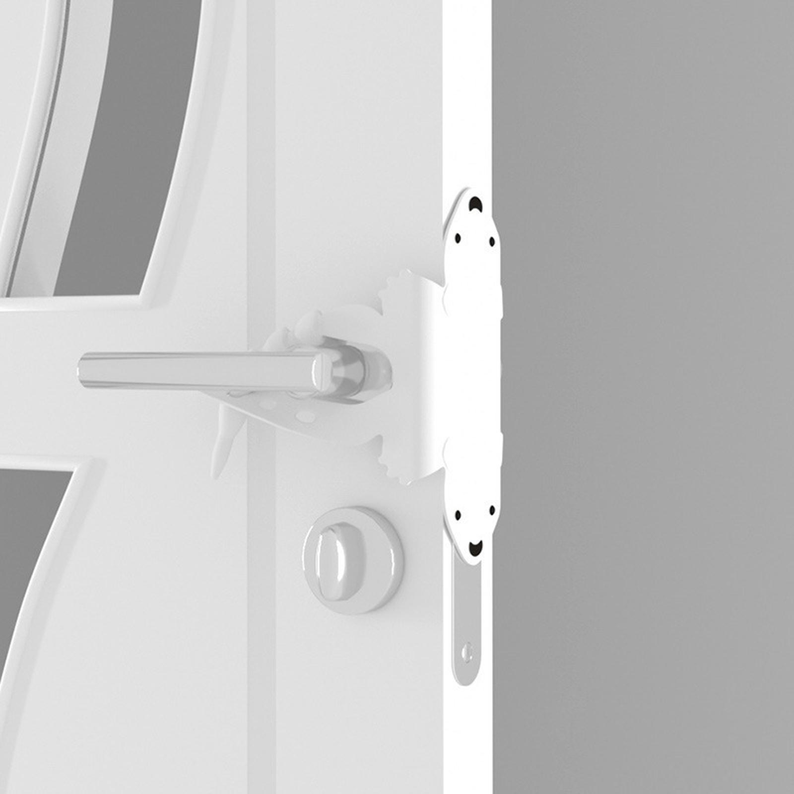 2x White Silicone Door Cushion Latch Cover Adjustable Cute