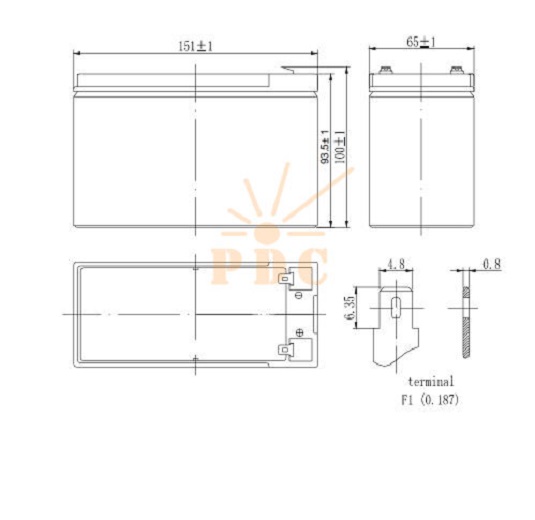 Ắc quy Vision CP1270 12V 7Ah - (PDC-TECH)