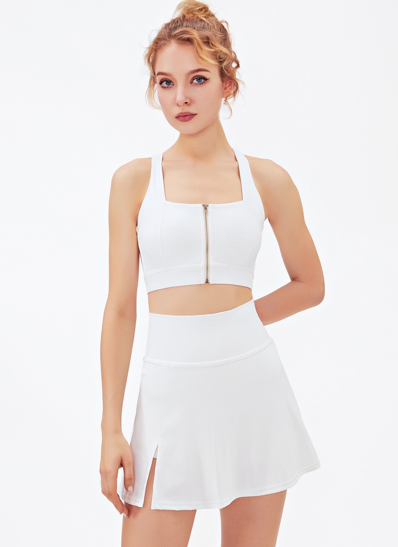 Áo bra tập gym - yoga PYMSPORT - PYMBR038 cao cấp, kéo khóa, 2 dây, đệm mút chống sốc nâng ngực