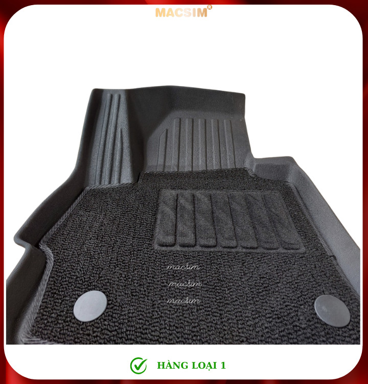 Thảm lót sàn ô tô 2 lớp cao cấp dành cho xe Mitsubishi Xpander 2019-2024+ nhãn hiệu Macsim chất liệu TPE màu đen