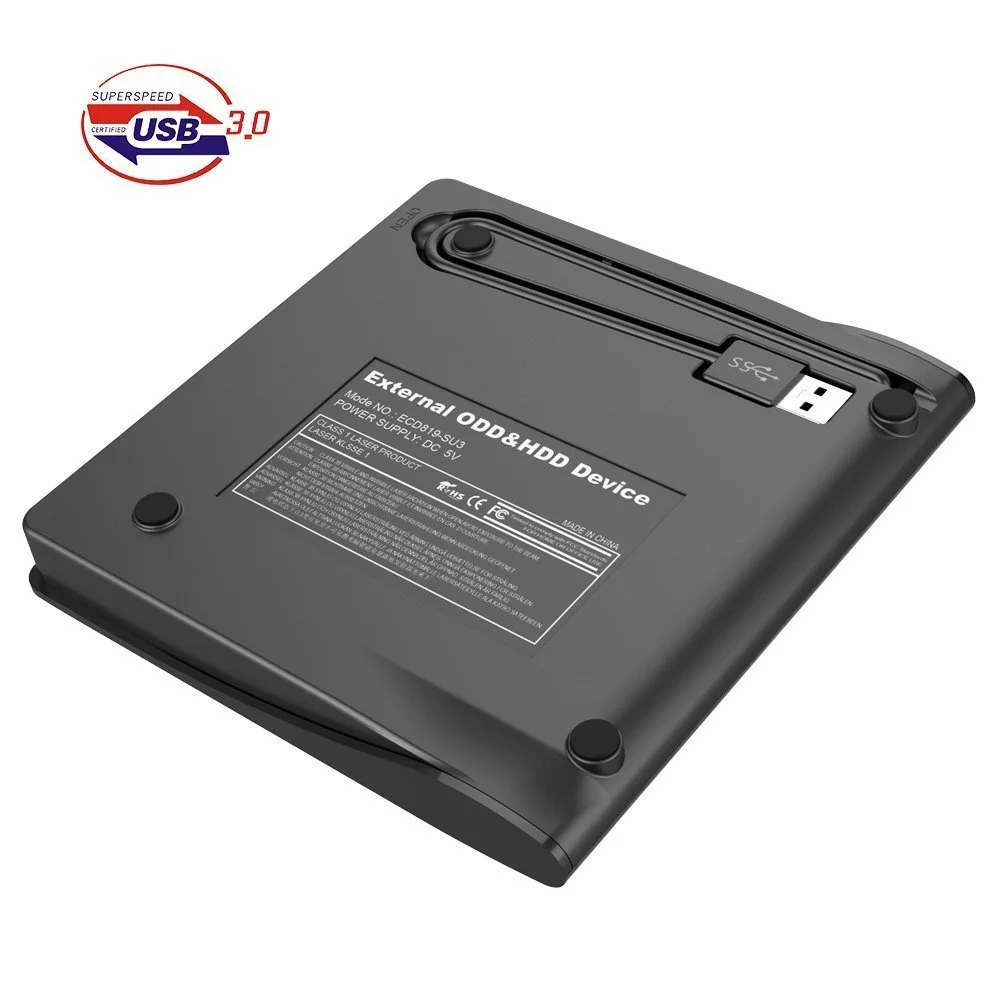 Ổ đĩa dvd gắn ngoài qua cổng USB 3.0 &amp; Type C tiện lợi dùng được cho laptop và máy bàn PC, không kén đĩa